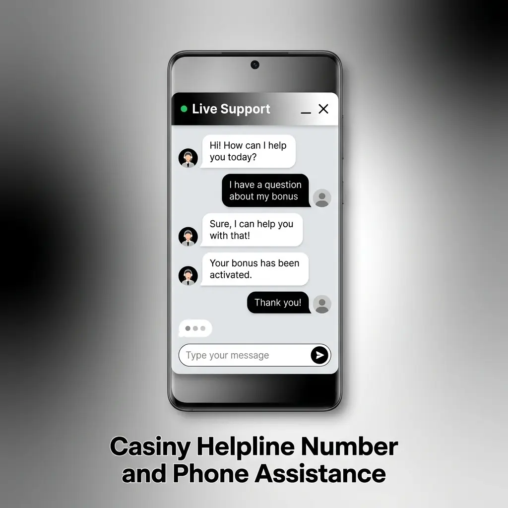 Support agent assisting a Casiny player over the phone