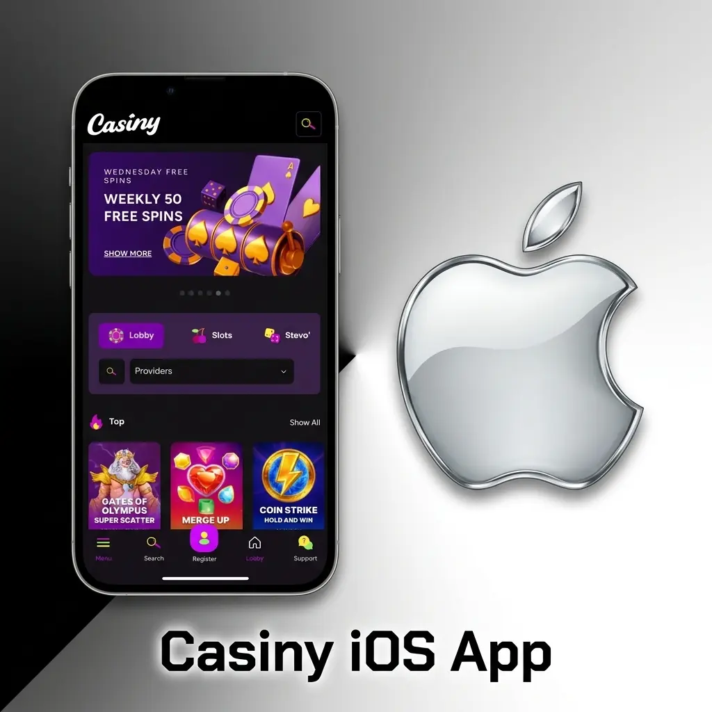 Casiny app running on an iPhone