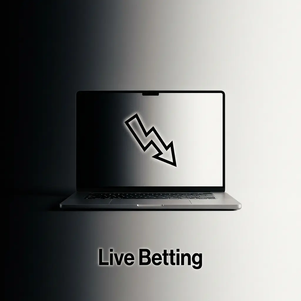 Live betting screen showing in-play odds and match stream