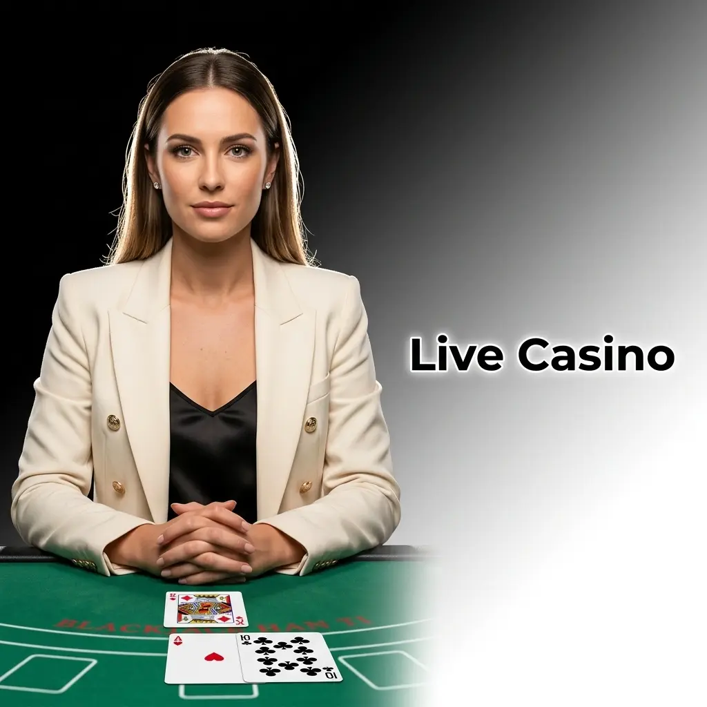 Live casino dealer streaming a table game