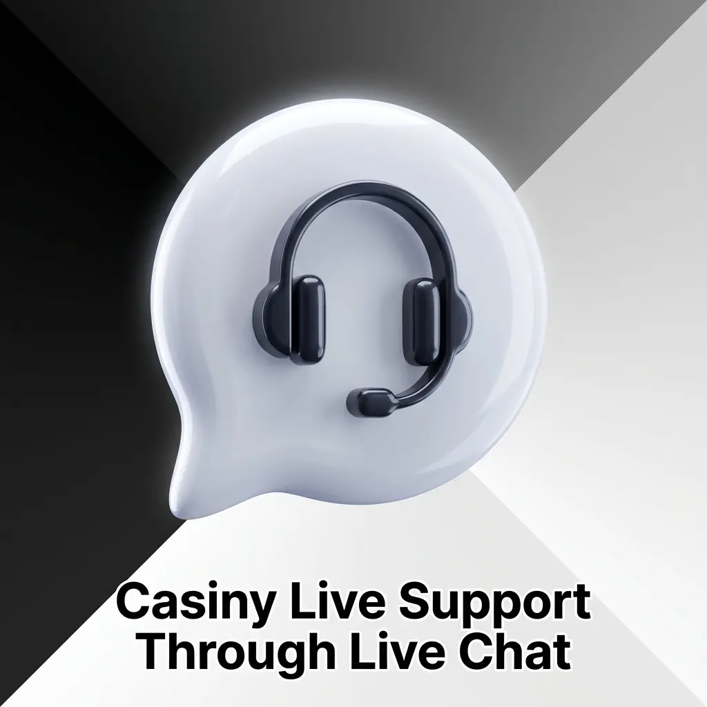 Casiny live chat support on website and app