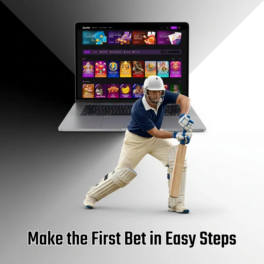 Bettor placing the first bet on the Casiny sportsbook app