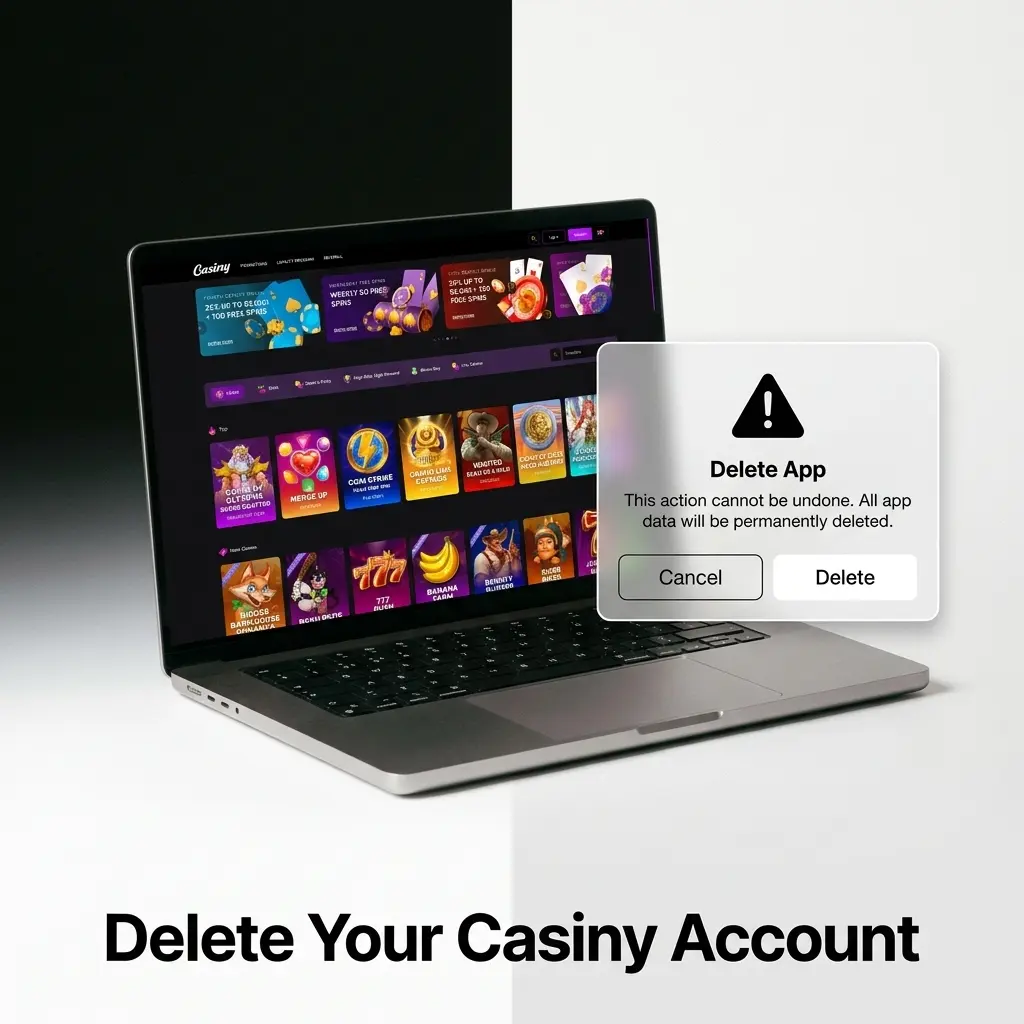 Casiny account settings closure screen