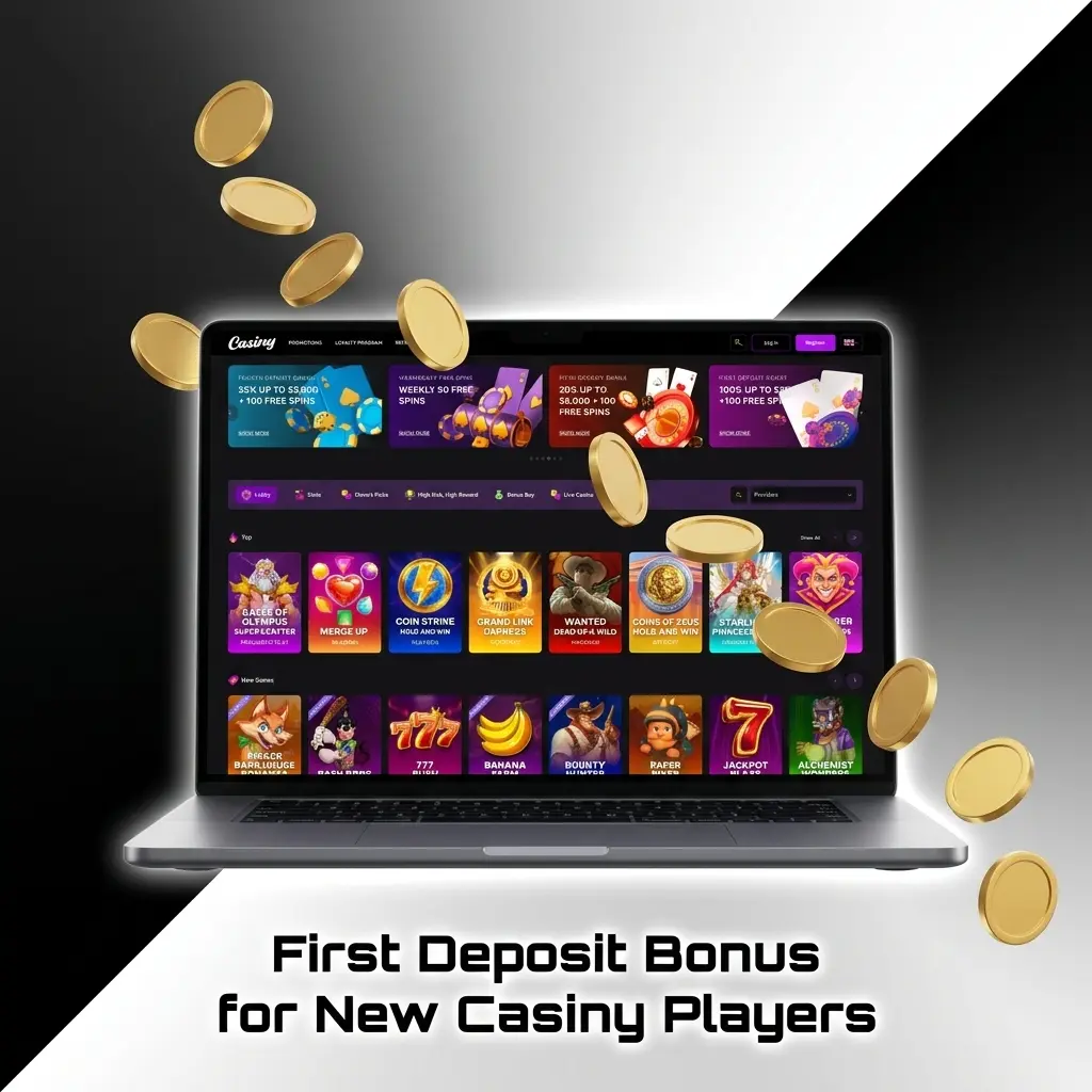 First deposit bonus at Casiny casino