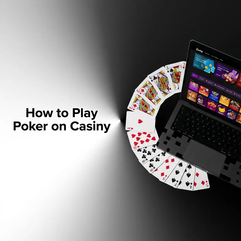 Step-by-step guide to registering, depositing, and playing poker games like Texas Hold'em on Casiny online casino.