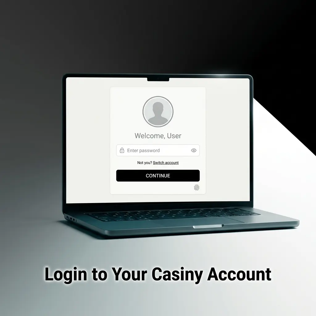 Casiny account login screen